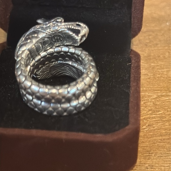 John Hardy Sterling Silver Legend Double Coiled Naga Dragon Ring Sz 7 Gorgeous - Picture 5 of 10